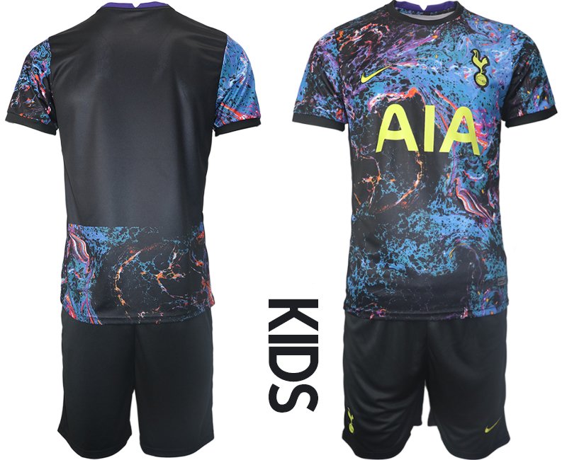 Kinder Tottenham Hotspur 2021-2022 Trikot Away + Kurze Hosen