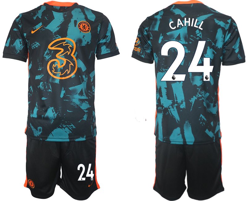 Herren Chelsea FC 2021/22 Drittes Trikot mit Aufdruck Cahill 24