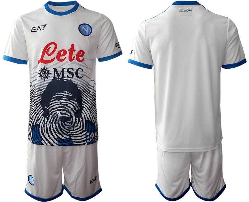 SSC Naepel Maradona Fussballtrikot 2021-2022 Marineblau weiss hergestellt von EA7