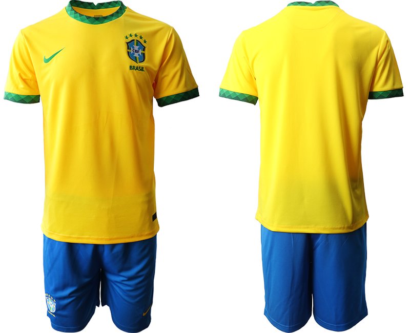 Günstige Fußballtrikots Brasilien Herren Heimtrikot 2020/21 in gelb
