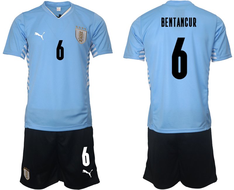Herren Trikots - Nationalteams Uruguay Heimtrikot Copa America 2021/22 mit Aufdruck Bentancur 6