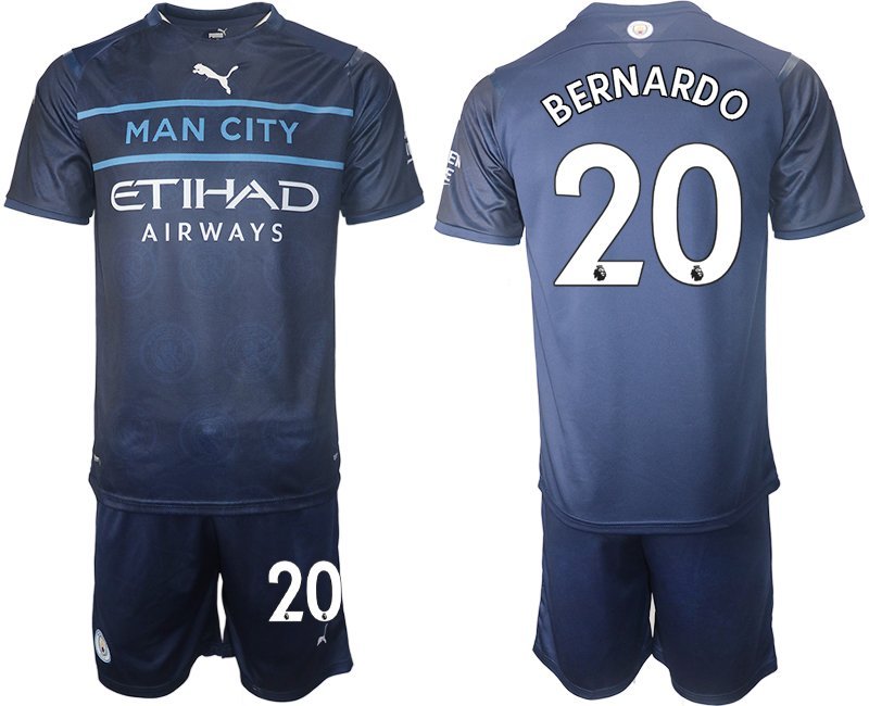 Bernardo 20 Manchester City 2021-22 Ausweichtrikot blau-weiß Herren