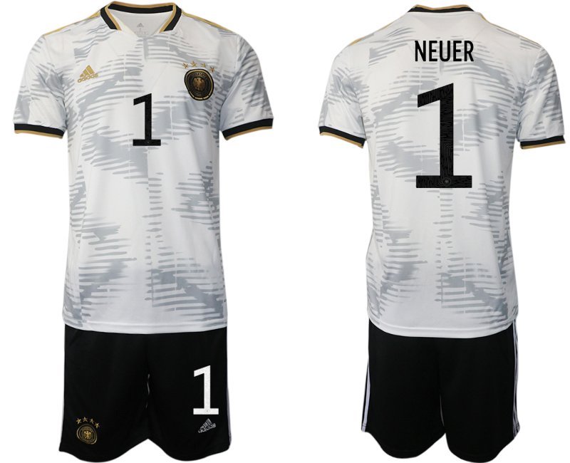 Deutschlands WM-Trikot 2022 football shirt mit Aufdruck NEUER 1