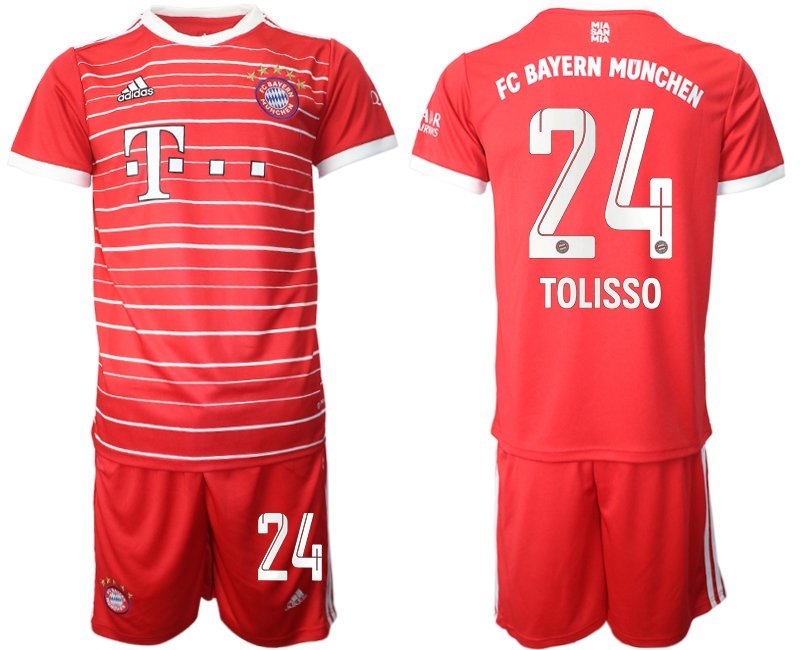 FC Bayern München 2022-2023 Heimtrikot Herren mit Aufdruck Tolisso 24