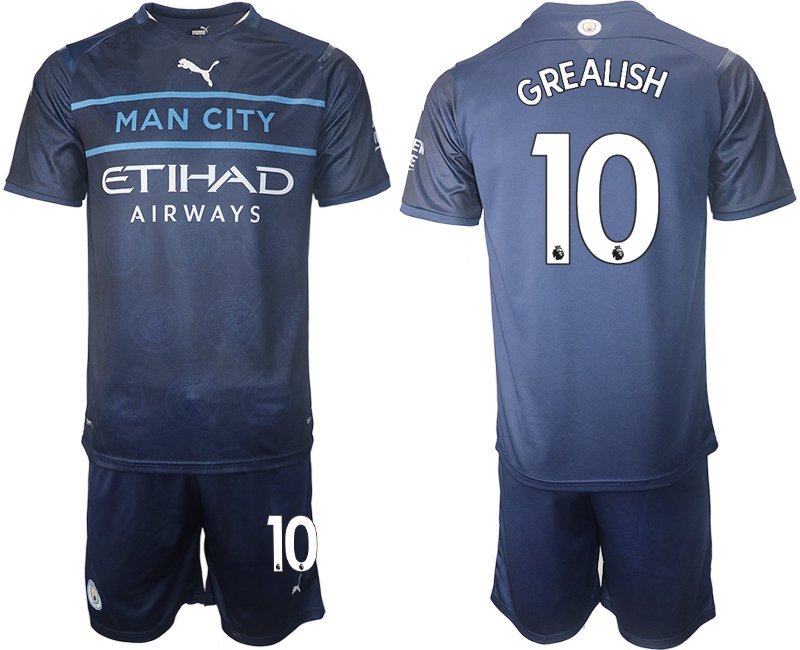 GREALISH 10 Manchester City 2021-22 Ausweichtrikot blau-weiß Herren