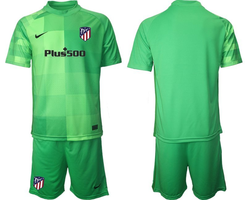 Goalkeeper Atlético Madrid Torwarttrikot Grün Trikotsatz Kurzarm + Kurze Hosen