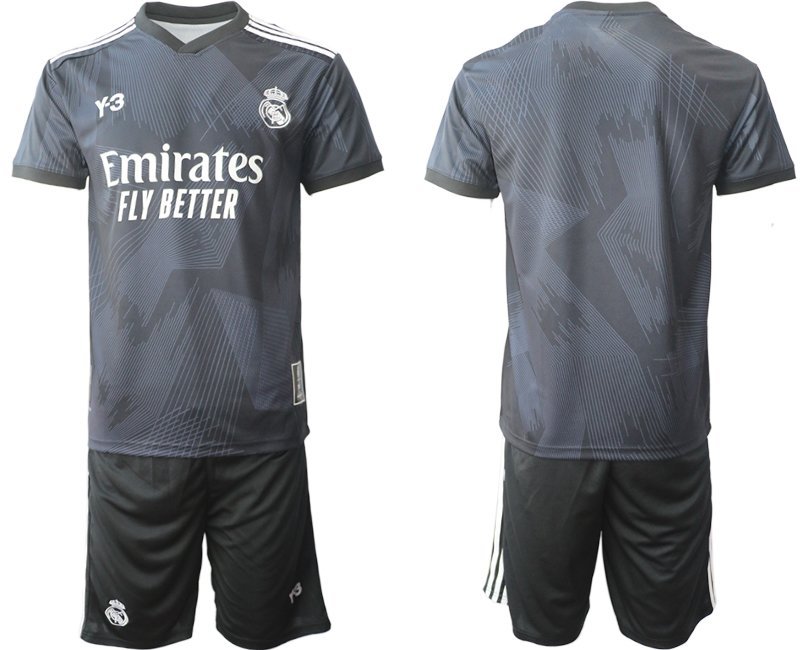 Günstige Fußballtrikot Y-3 x Real Madrid 2021-2022 Fourth Football Shirt schwarz