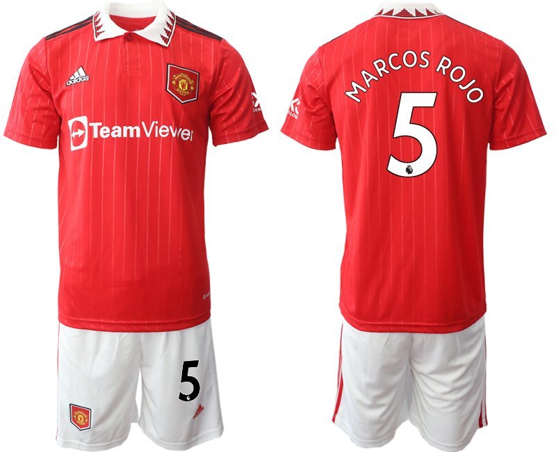 Marcos Rojo 5 Manchester United 2022-2023 Heimtrikot Herren Trikot + Kurze Hosen