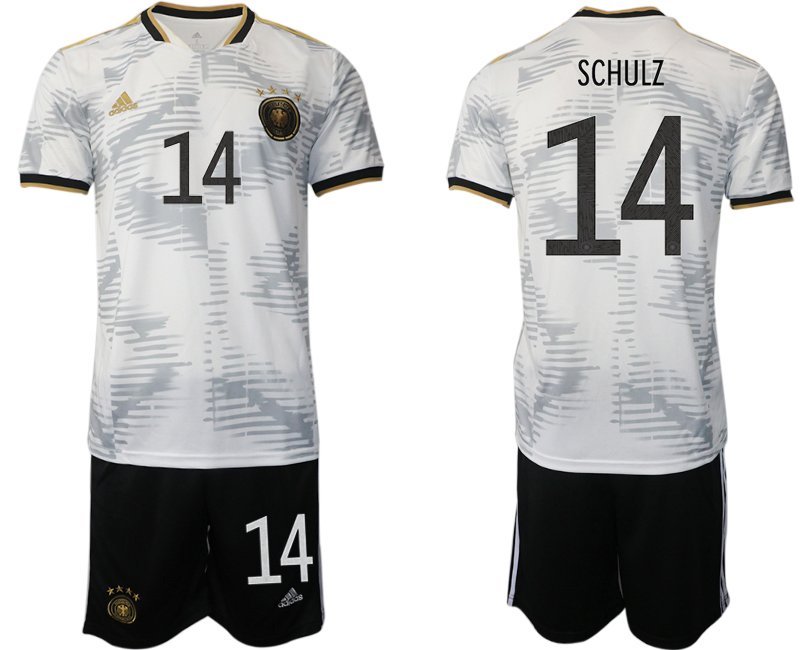 Neue DFB Deutschlands WM-Trikot 2022 football shirt mit Aufdruck Schulz 14