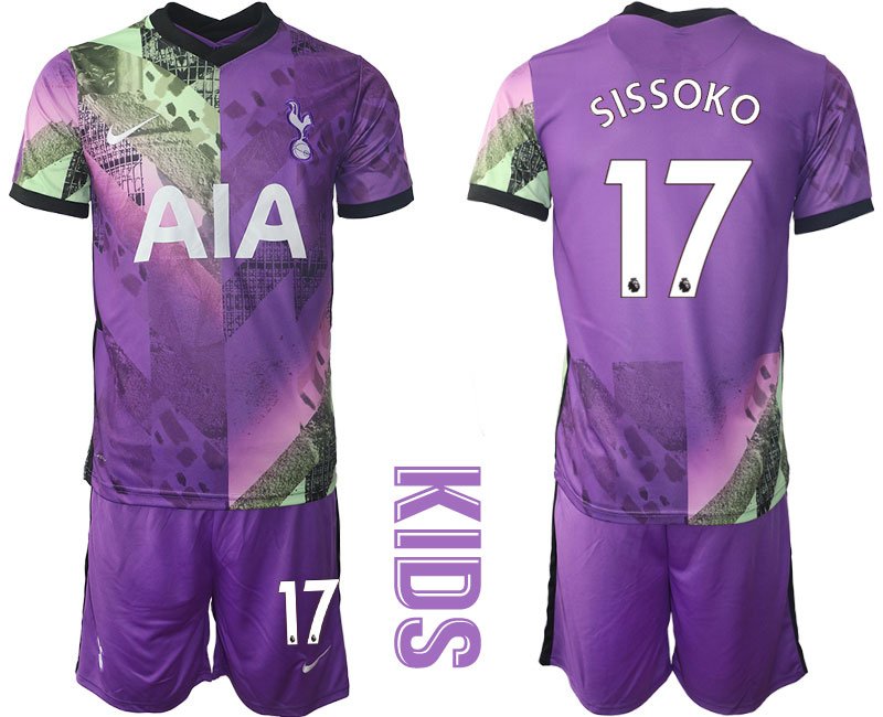 SISSOKO 17 Tottenham Drittes Trikot 2021/22 Kinder Trikotsatz Kurzarm + Kurze Hosen