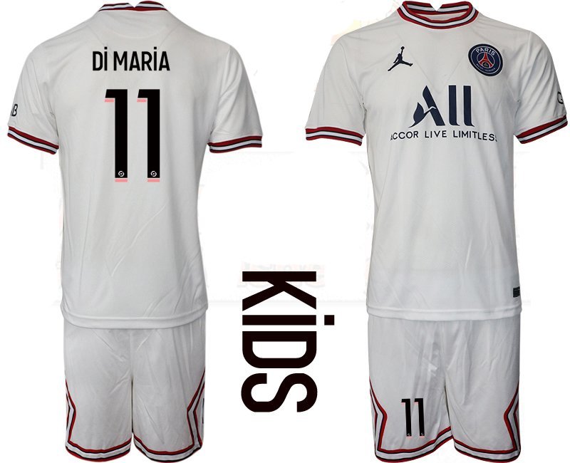 Di María 11 Paris Saint-Germain 4th Trikot 2021/22 PSG Fußballtrikots Kinder