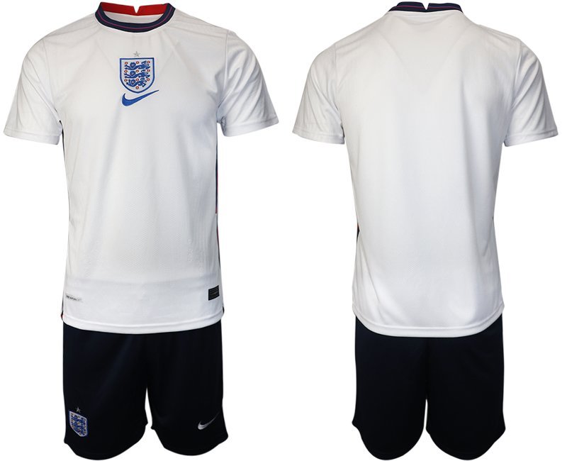 England Heimtrikot EM 2020 Trikotsatz Kurzarm + Kurze Hosen