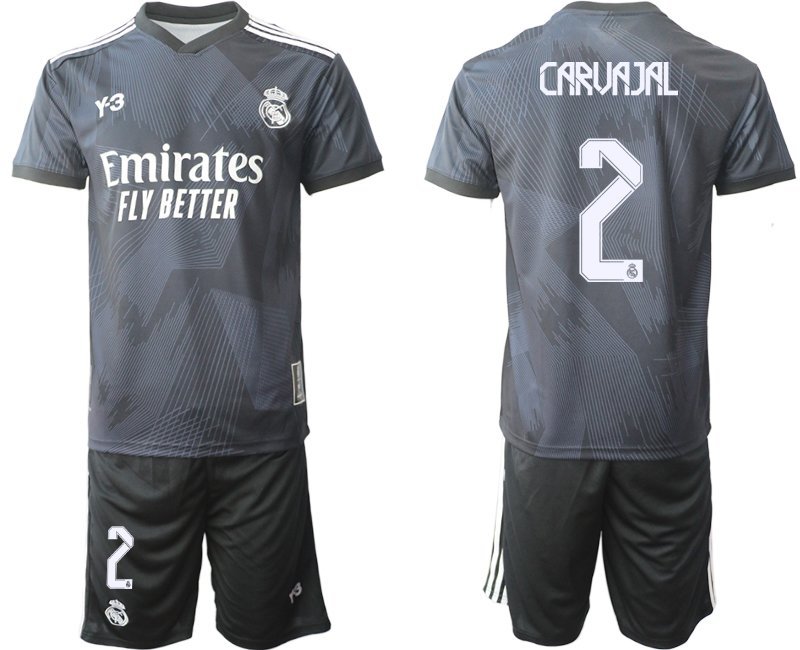 Herren Y-3 Real Madrid 4th Fußballtrikot schwarz für die Saison 2021-2022 Carvajal 2