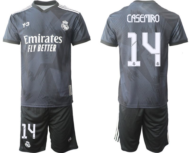 Herren Y-3 Real Madrid Viertes Fußballtrikot schwarz für die Saison 2021-2022 Casemiro 14