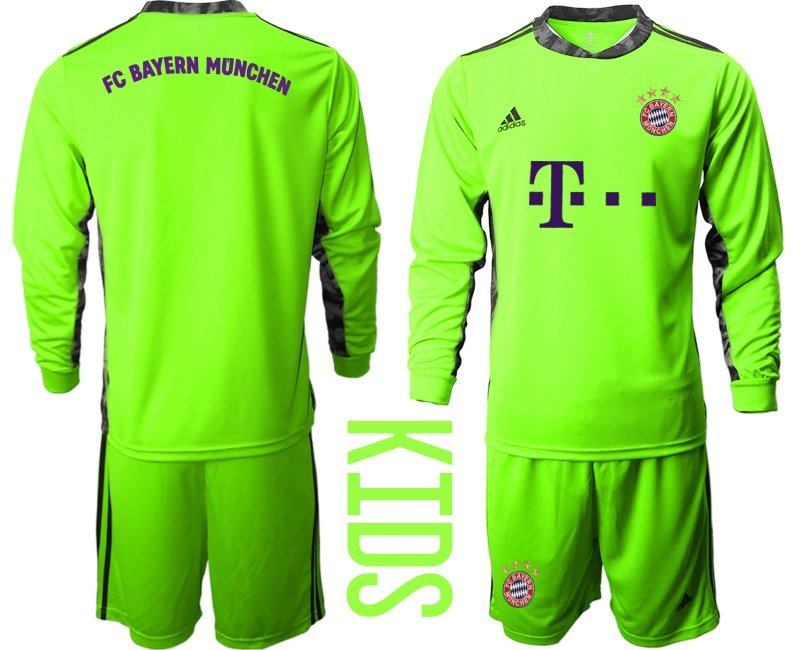 Kaufe Kinder FC Bayern München Torwarttrikot 2020-21 Trikotsatz Langarm + Kurze Hosen