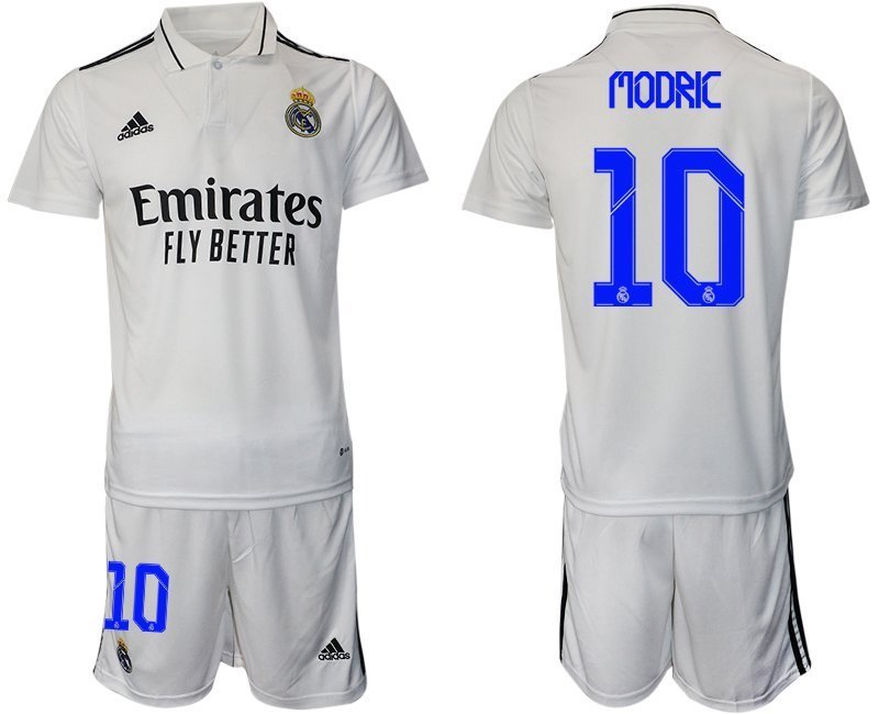 Modric 10 Real Madrid Heimtrikot 202223 weiß Trikotsatz Herren Kurzarm + Kurze Hosen