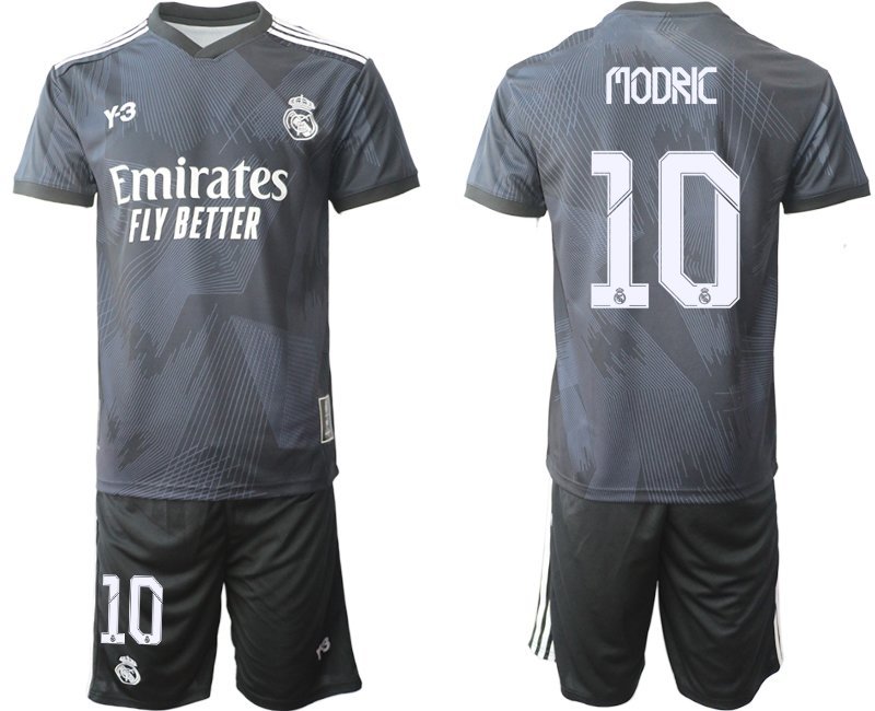 Modric 10 Y-3 Real Madrid 4th Fußballtrikot schwarz für die Saison 2021-2022 Herren