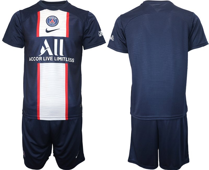 Paris Saint Germain Heimtrikot 2022-2023 blau mit einem weißen Mittelstreifen