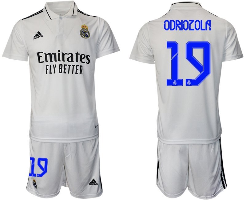 Real Madrid Heimtrikot 2022-2023 weiß Trikotsatz Kurzarm + Kurze Hosen Odriozola 19