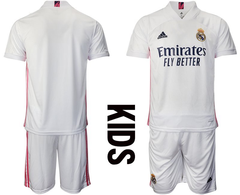 Real Madrid Kinder Heim Trikot 2020-21 weiß pink
