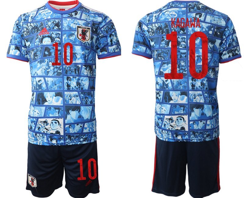 2022 Japan Gedenkausgabe Trikot Anime-Version Kurzarm-Shorts neu - Kagawa 10