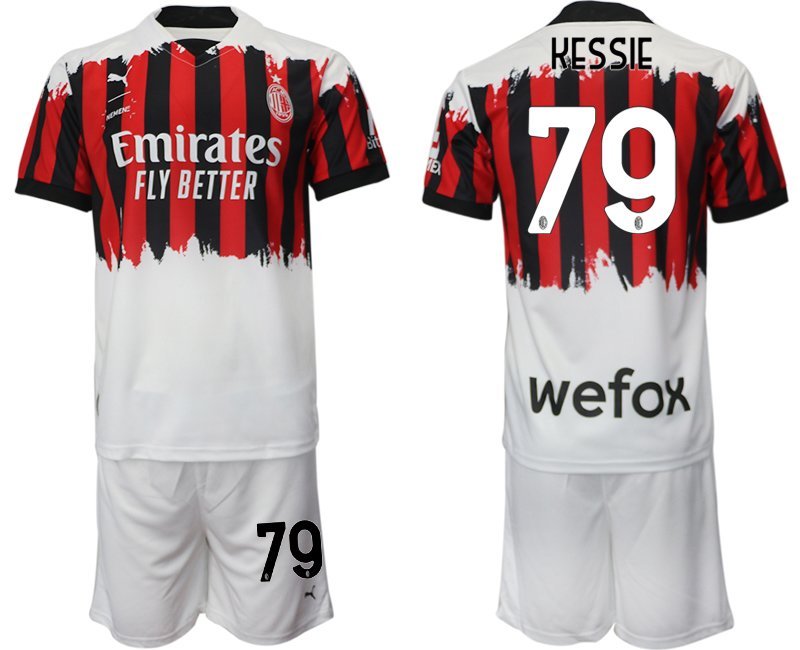 AC Milan Vierten Fußballtrikot 2122 rot schwarz weiß AC Mailand 4th Trikot Kessie 79