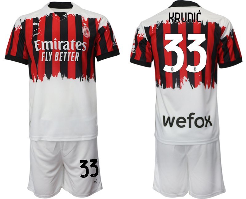 AC Milan x NEMEN Viertes Trikot 2021-22 rot schwarz weiß 4th Trikot Krunić #33