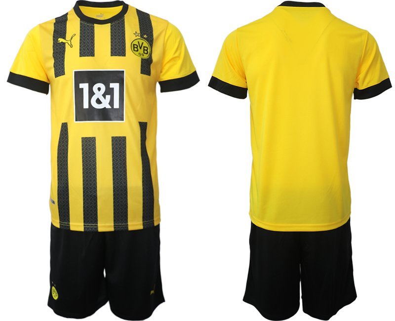 Borussia Dortmund 2022-23 Heimtrikot schwarz-gelben Trikotsatz Herren BVB Fußballtrikot