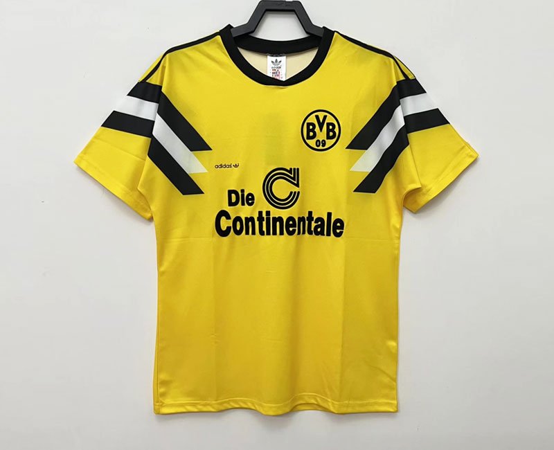 Borussia Dortmund Heimtrikot 1989 BVB Home Fußballtrikot Herren T-Shirt