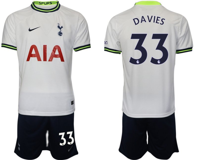 DAVIES 33 Tottenham Hotspur 2022-23 Heimtrikot weiß marineblau Trikotsatz Kurzarm + Kurze Hosen
