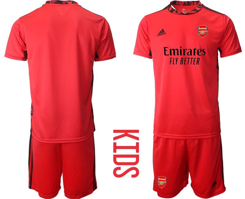 FC Arsenal Torwart Trikot rot Trikotsatz Kurzarm + Kurze Hosen Kinder