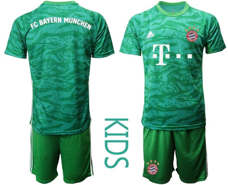 FC Bayern München Torwart Trikot Kinder Saison 2019-20 grüne Trikotsatz schwarz