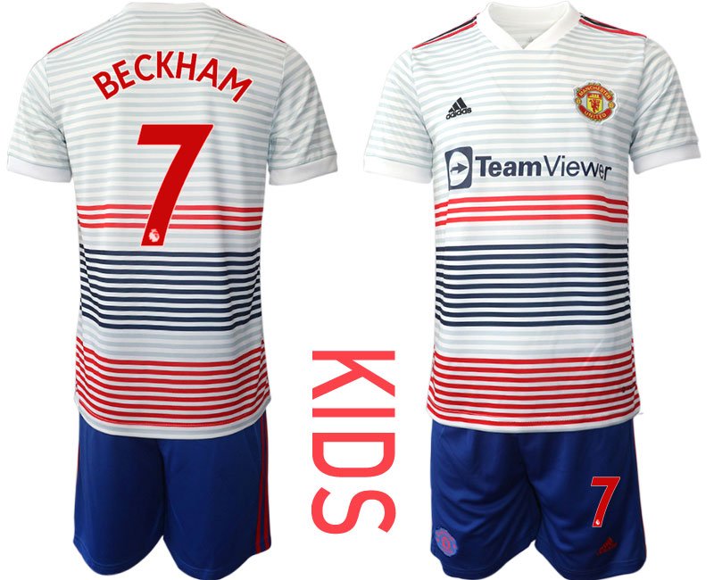 Günstige Beckham 7 Manchester United Auswärtstrikot 2022-23 Fußballtrikot Kinder Kaufen