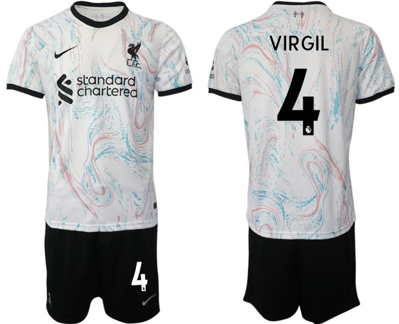 Herren FC Liverpool 2022-2023 Auswärts Trikot mit Aufdruck VIRGIL 4