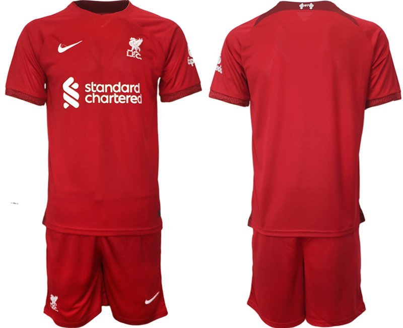 Herren Fußballtrikot FC Liverpool 2022-23 Heimtrikot rot Trikotsatz Kurzarm