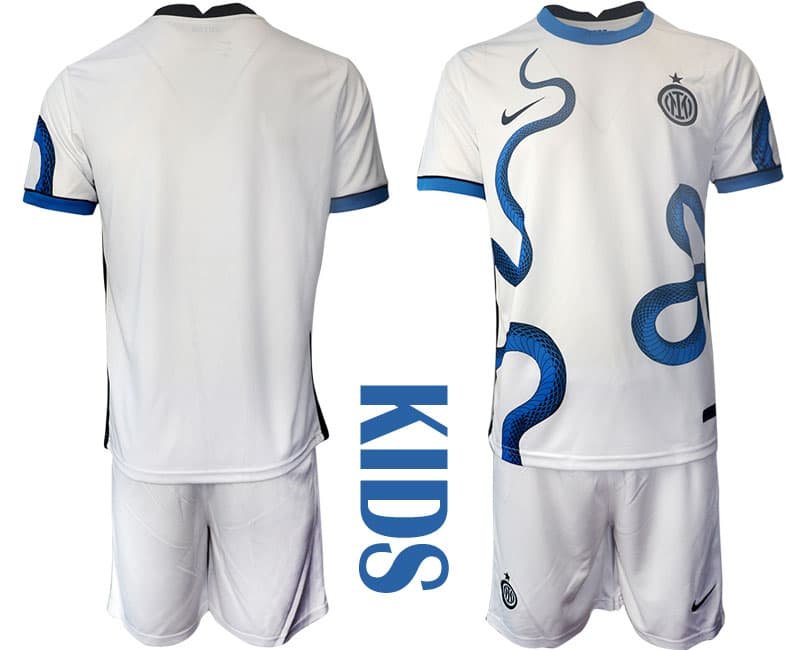 Inter Mailand Auswärtstrikot 202122 Weiß Blau Trikot Kindertrikot für draußen