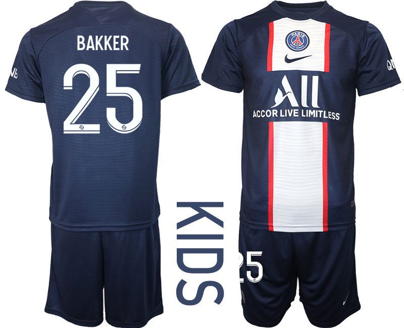 Kinder Paris Saint-Germain Heimtrikot 202223 PSG Trikotset Bakker 25