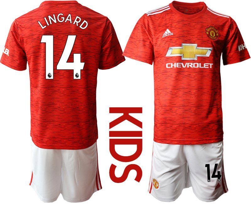 Lingard 14 Man Utd 2020-21 Heimtrikot rot Kindertrikot für draußen