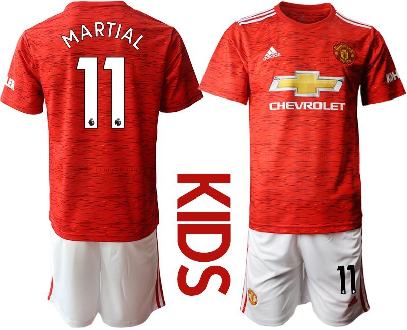 Martial 11 Man Utd 2020-21 Heimtrikot rot Kindertrikot für draußen