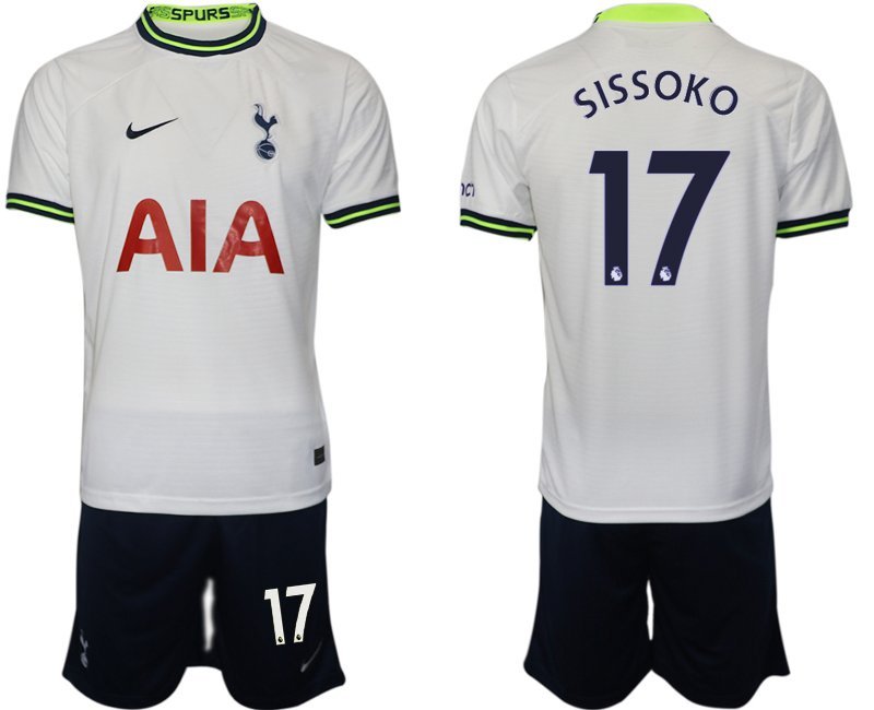 Tottenham Hotspur Home Trikot Herren 2022-23 Weiss Fußball-Trikot mit Aufdruck SISSOKO #17