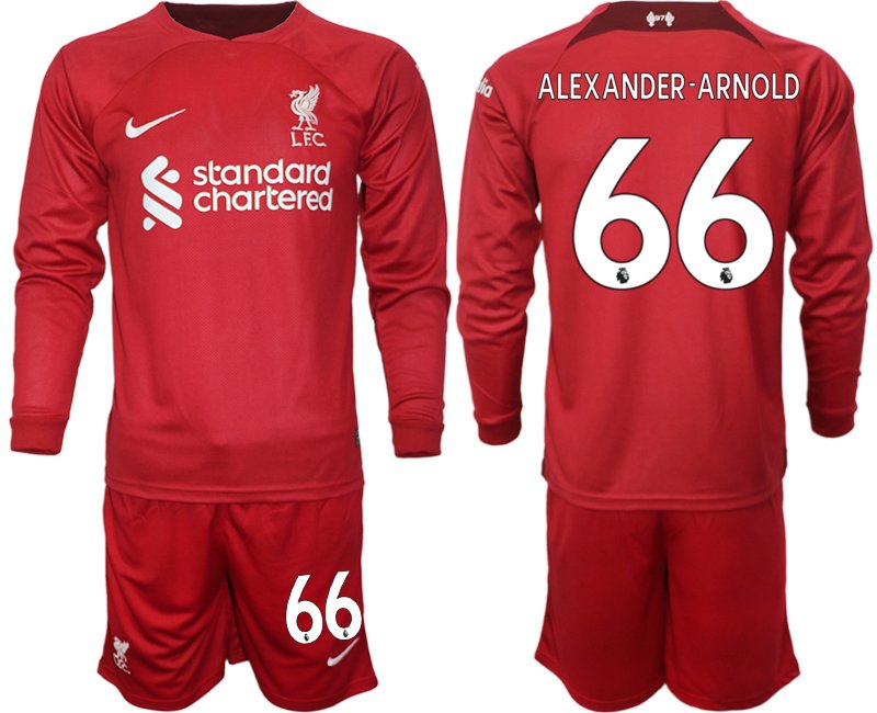 Alexander-Arnold 66 Liverpool FC Heimtrikot 2022-2023 rot Langarm Fussballtrikot Herren