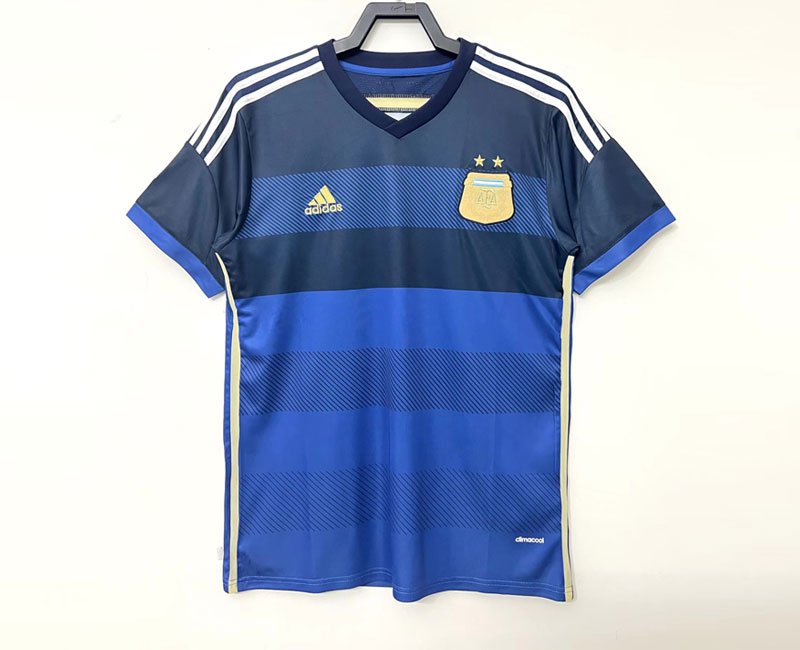Argentinien Auswärtstrikot 2014 WM Trikot Blau Gold Fußballtrikot Kaufen