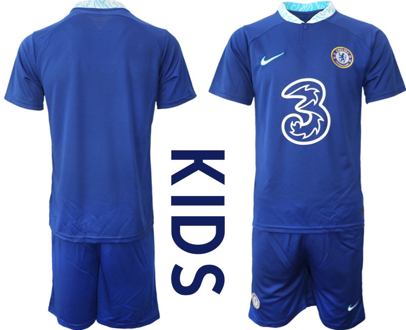 Chelsea FC Heimtrikot für 2022-23 blau Fußballtrikots Kinder