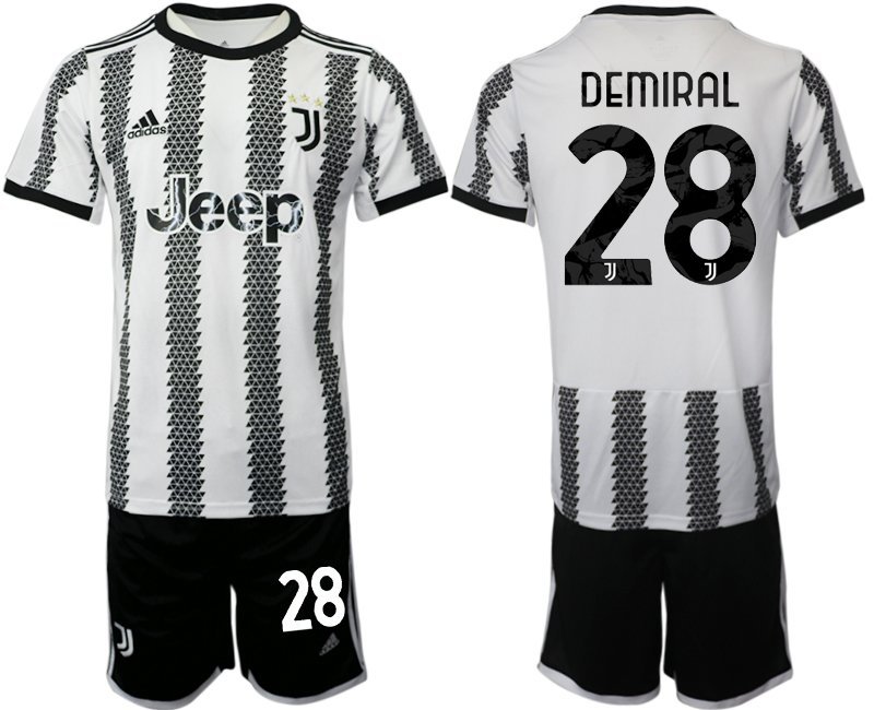 Demiral 28 Juventus Turin Heimtrikot 2022/23 weiß schwarz Fußballtrikot Herren