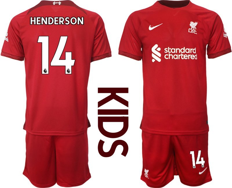 HENDERSON 14 FC Liverpool 2022-23 Heimtrikot rot weiß Fußballtrikot Kinder
