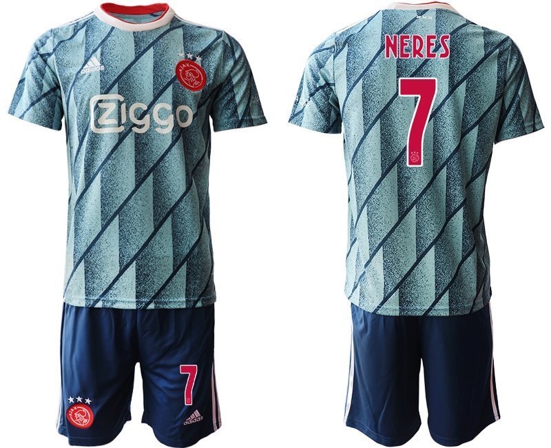 Herren Ajax Amsterdam Auswärtstrikot 2020-2021 blau Fußballtrikot NERES 7