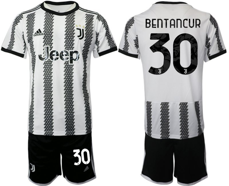 Herren Juventus Turin Heimtrikot 2022/23 weiß schwarz Fußballtrikot Bertancur 30