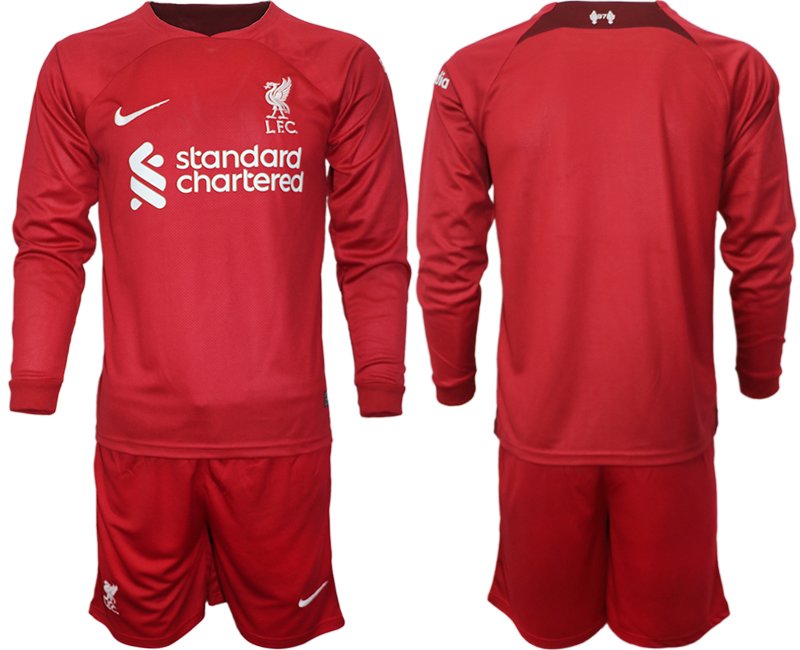 Liverpool FC Herren Heim Trikot 2022-23 rot Langarm