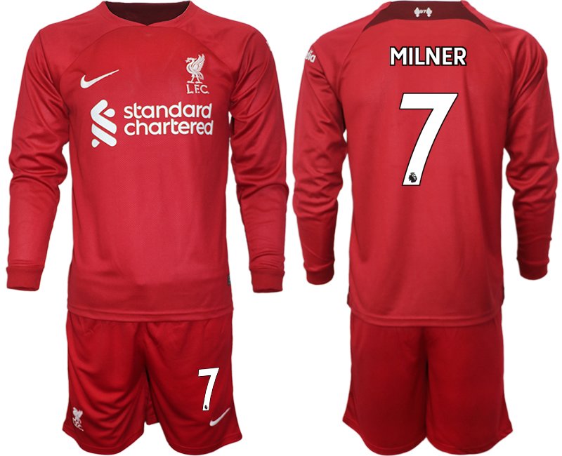 MILNER 7 Liverpool FC Heimtrikot 2022-23 rot Langarm Fussballtrikot Herren