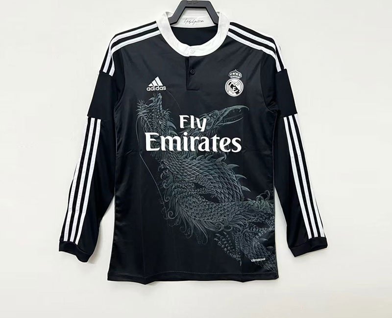 Real Madrid Ausweichtrikot 2014-2015 Langarm 3rd Trikot schwarz